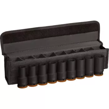 Dopsleutelset Bosch PRO 3/4 inch, 9-delig, diepe dopsleutels, zwart