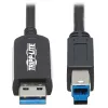 Eaton Tripp Lite Serie USB 3.2 Gen 1 Plenum-gecertificeerde glasvezel actieve kabel (AOC) - A/B M/M, zwart, 20 m - USB-kabel - USB Type-A (M) naar USB Type-B (M) - USB 3.2 Gen 1 - 20,0 m - P