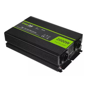 Spanningsomvormer Green Cell INV20, 24 V DC naar 230 V AC, 4000 W, 50 Hz, 40 A ingang, voor binnen, zwart