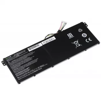 Batterij Green Cell AC52 voor Acer Aspire E11 ES1-111M ES1-131 E15 ES1-512 Chromebook CB3-111 CB5-311, 11.4V 2200mAh Li-Ion, 3 cellen, zwart