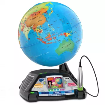 Interactieve videoglobus VTech 80-605404 — educatieve pratende globe met audio- en interactieve inhoud