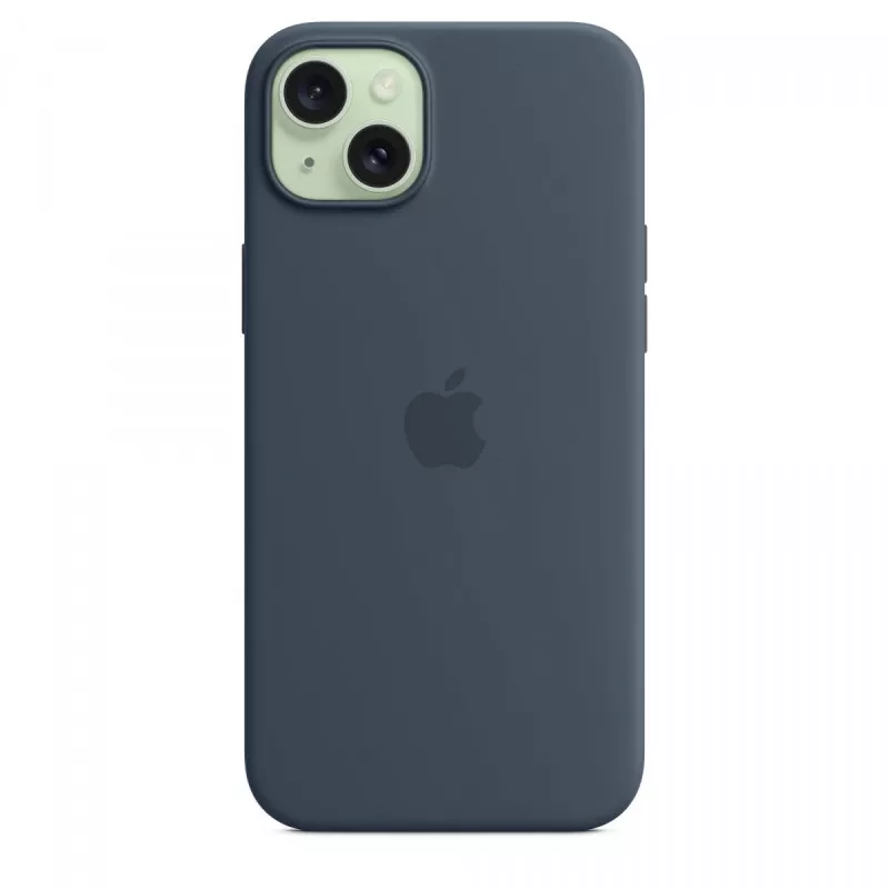 Apple iPhone 15 Plus Siliconen Case met MagSafe - Stormblauw