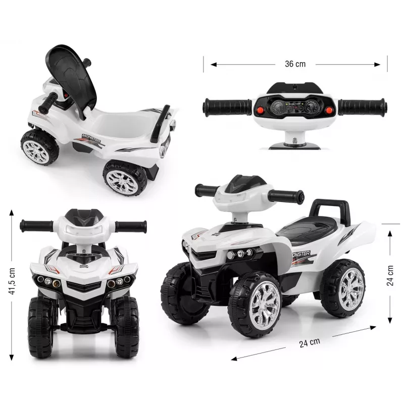 Loopvoertuig milly mally Vehicle Monster wit — model 5694