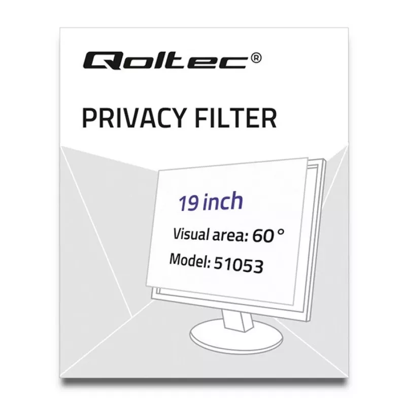 Qoltec 51053 privacyfilter voor display 48.3 cm (19) monitor