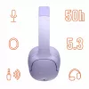 Koptelefoon MANTA HDP1001PU Rytmo Elegance paars over-ear bedraad, model HDP1001PU