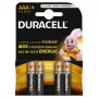 Duracell Basic AAA/LR03 alkalinebatterijen, 4 stuks