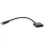 Equip USB-C naar dual 3,5 mm audio-DAC-adapter, USB C, stekker, 2 x 3,5 mm, bus, 0,15 m, zwart