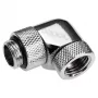 Alphacool Eiszapfen Connector Series - Haakse montageadapter voor vloeistofkoelsysteem - zilver-nikkel