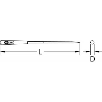 KS TOOLS ronde naaldvijl, 3 mm (140.3052)