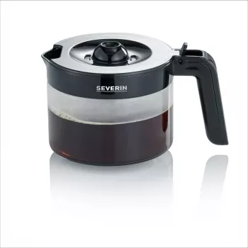 Severin GK 5418 glazen kan voor koffiemachine KA 4811, glas/kunststof, zwart/transparant