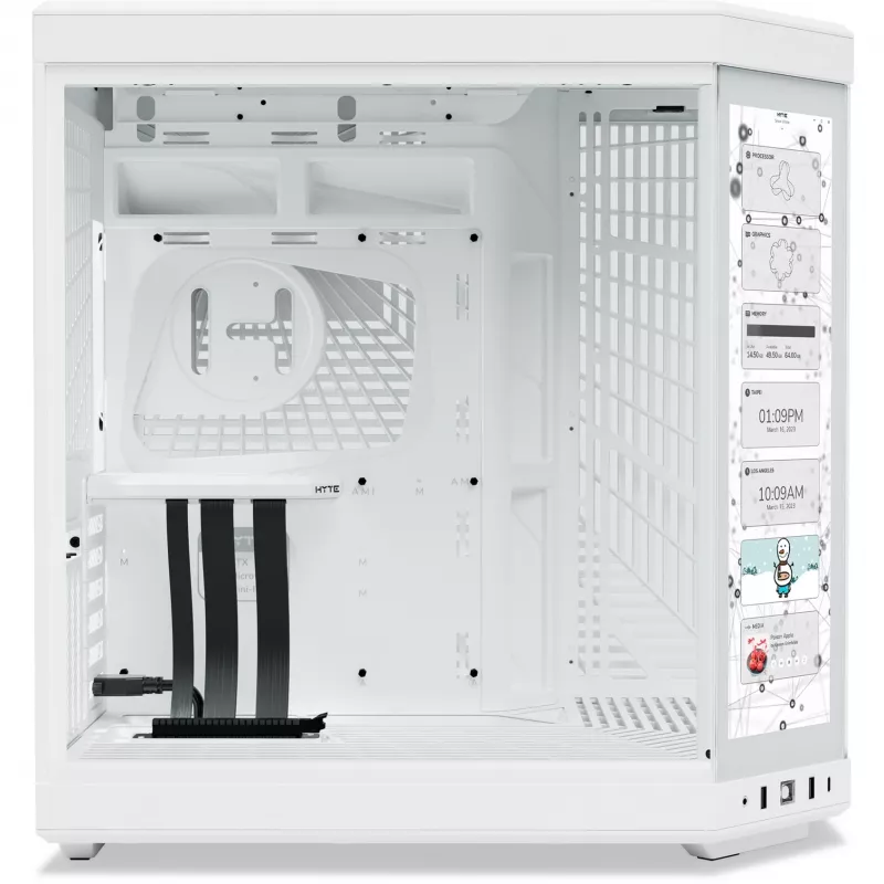 Y70 Touch Infinite, tower-behuizing wit, gehard glas x 2