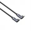 USB-C-kabel Unitek C14147ABK01-1M, 1 m, 90° haakse stekkers, USB PD 3.0 100W, data 480 Mbit/s, zwart