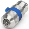 Easy-installation IEC/Koax-doos (zilver/blauw, 6,5 - 8,0 mm)