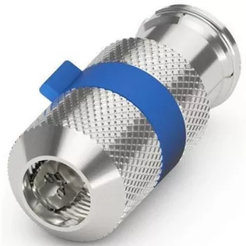 Easy-installation IEC/Koax-doos (zilver/blauw, 6,5 - 8,0 mm)