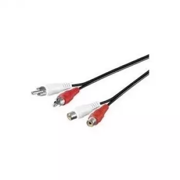 Microconnect AUDCH5 audiokabel 5 m 2 x RCA zwart