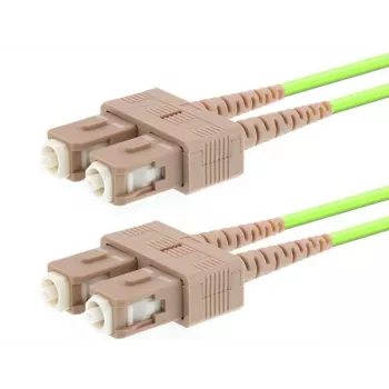 Glasvezelkabel LOGON AL5SCSC03I/5I OM5 3 m SC–SC 50 µm vollduplex lichtgroen