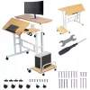 Maclean mobiele laptoptisch, wit, 80x60cm, max. 50kg, in hoogte verstelbaar 67-115cm, MC-124 W