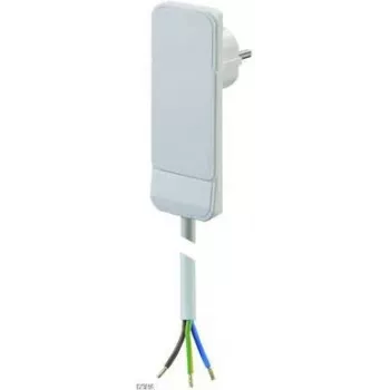 Bachmann H05VV-F 3G - stroomkabel - 1,5 m - plat - wit