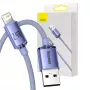 Baseus Crystal Shine kabel USB naar Lightning, 2,4A, 2m (paars)