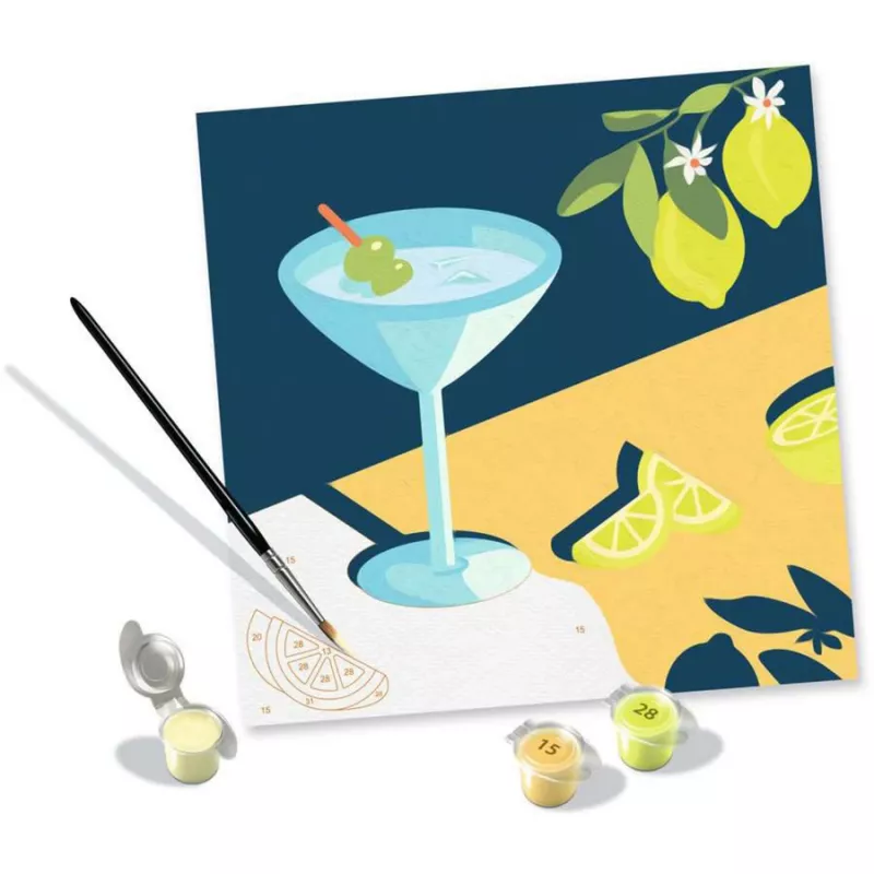Schilderset Ravensburger CreArt Mocktail Lemon – schilderen op nummer set