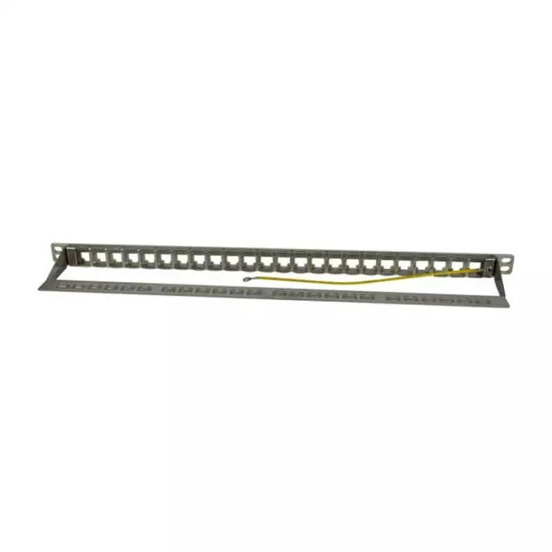 Keystone, moduledrager, 48,30cm (19) patchpanel voor 24xTP-modules, 0,5HE, lichtgrijs (S216333)