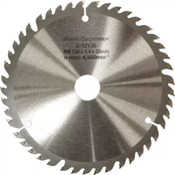 Cirkelzaagblad EFFICUT E-12136, Ø 136 mm, 45T (boring 20 mm, voor accuzagen)