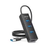 UNITEK Y-3089V01 interface-hub USB 3.2 Gen 1 (3.1 Gen 1) Type-A 5000 Mbit/s zwart
