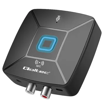 QOLTEC draadloze audio HiFi-zender/ontvanger model 56981 — Bluetooth/line-in audiobridge
