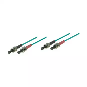 Patchkabel glasvezel duplex OM3 (multimode, 50/125) ST/ST, LSZH, 1m, Good Connections®
