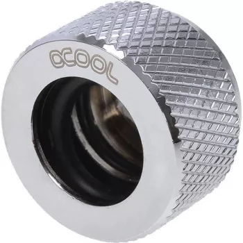 Alphacool HT 13mm HardTube-inschroefkoppeling G1/4 - geribbeld - chroom (17188)