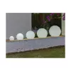 Buitenstaande vloerlamp Newgarden BULY E27 8W wit polyethyleen