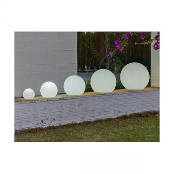 Buitenstaande vloerlamp Newgarden BULY E27 8W wit polyethyleen