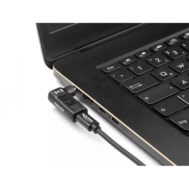 DeLOCK adapter USB Type-C bus naar HP 4,8 x 1,7 mm stekker 90° haaks