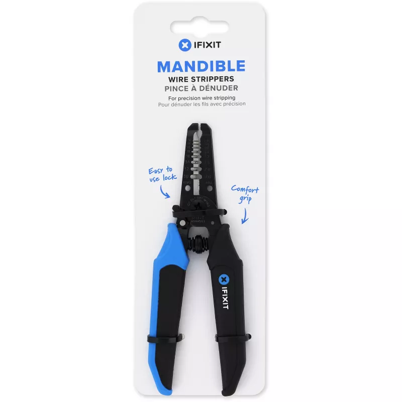 iFixit IF145-547-1 Mandible striptang, tot 4,75 mm², zwart/blauw