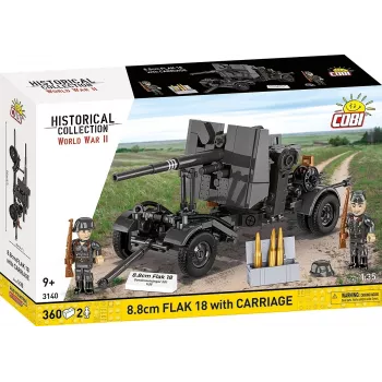 Constructieset Cobi bouwstenen 8,8-cm luchtafweergeschut met aanhanger – 360 onderdelen