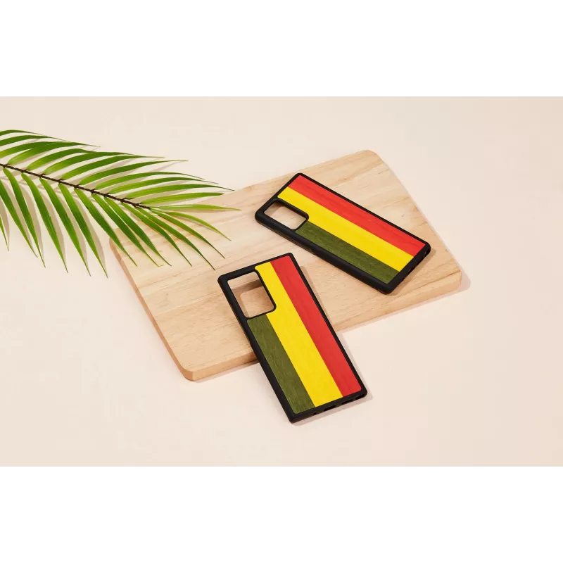 Smartphonehoes man and wood Galaxy Note 20 reggae zwart