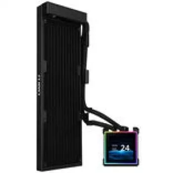 AiO-vloeistofkoeler Lian Li HydroShift II LCD-S 360mm — RGB LCD-display, zonder ventilatoren