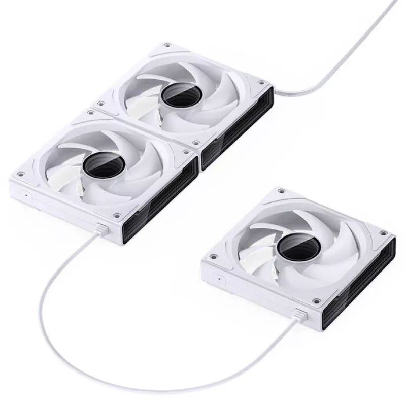 Behuizingsventilator Jonsbo ZK-120W 3in1 A-RGB wit — 120 mm, A-RGB-verlichting