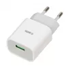 Oplader iBOX C-41 USB 2A, 1 USB-poort, microUSB-kabel, wit
