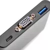 SilverStone SST-EP06C USB 3.1 Type-C naar VGA / USB Type-C / USB Type-A adapterhub
