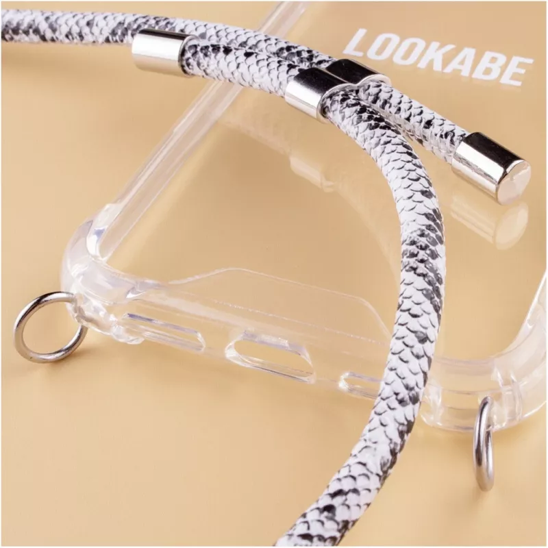 Hanger Lookabe Snake Edition voor iPhone X/Xs — zilveren hanger-accessoire