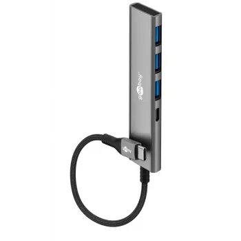 Goobay Slim 4-poorts USB-hub USB-C naar/USB-A 5 Gbit/s - -Plug> 1x (76562)