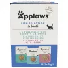 Applaws selectie vis in bouillon, multipack natvoer voor katten, 12 × 70 g