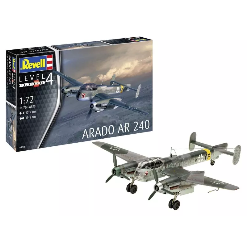 Plastic modelbouwpakket REVELL Arado AR-240 schaal 1:72 — vliegtuigmontagemodel