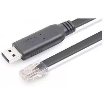 Consolekabel - USB A - RJ45 - zwart