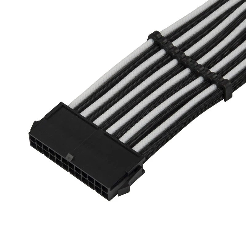 ATX-verlengkabel SILVERSTONE SST-PP07E-MBBW 30 cm zwart/wit