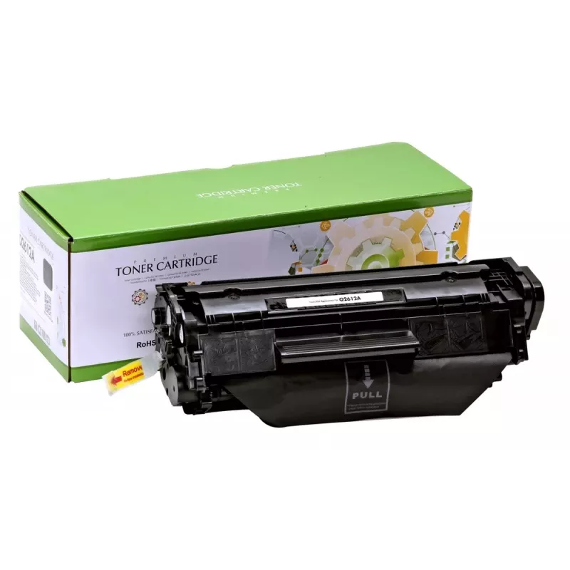 Compatibel Static-Control Hewlett-Packard Q2612A/CRG103/303/703/FX-10 zwart, 2000 pagina's