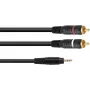 Adapterkabel Omnitronic 3,5 mm jack naar 2×cinch, 1,5 m, model 30225151