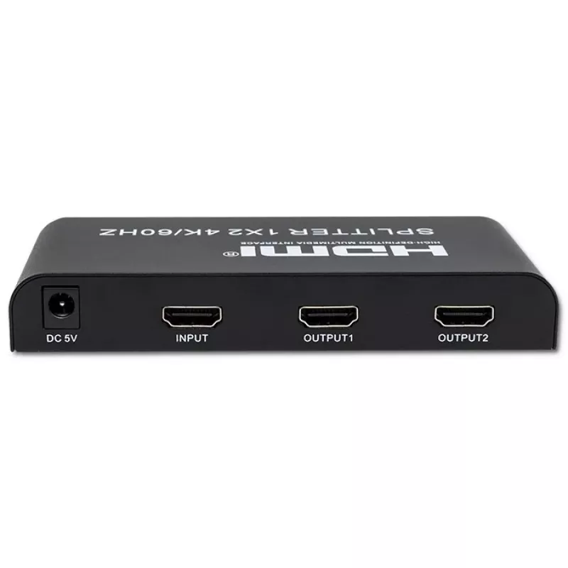 Qoltec 51797 actieve HDMI-splitter 2 x HDMI 4K x 2K | 6 Gb/s | 60 Hz