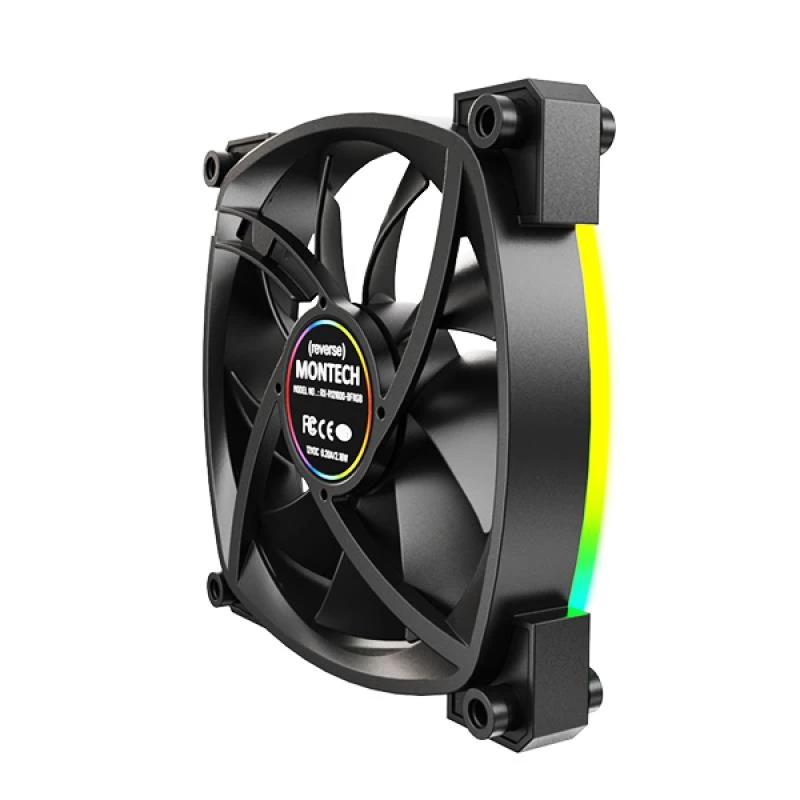 Montech RX120 PWM computerbehuizing-ventilator 12 cm zwart 3 st.